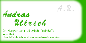 andras ullrich business card